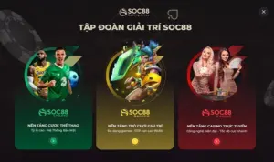 SOC88 được đánh giá là nhà cái cá cược trực tuyến hàng đầu hiện nay