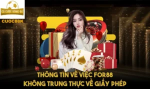 Thông tin về việc For88 không trung thực về giấy phép